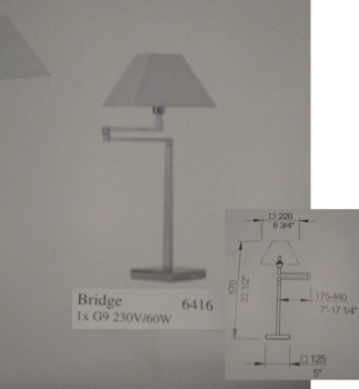 Neuhaus Design Tischleuchte BRIDGE 570mm Chrom